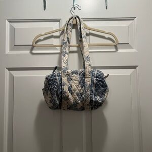 Vintage Vera Bradley Blue and Cream Quilted Shoulder Bag